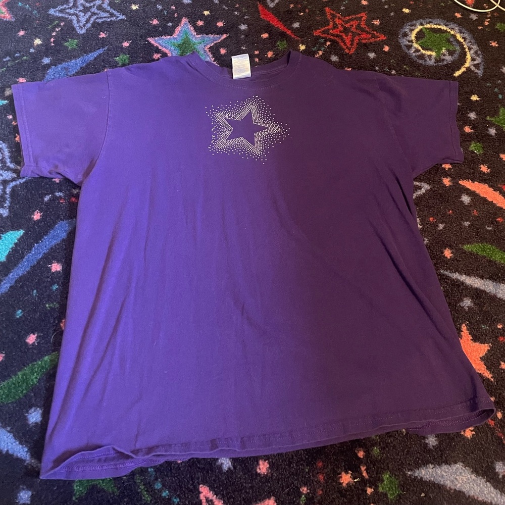 Purple start shirt